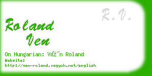 roland ven business card